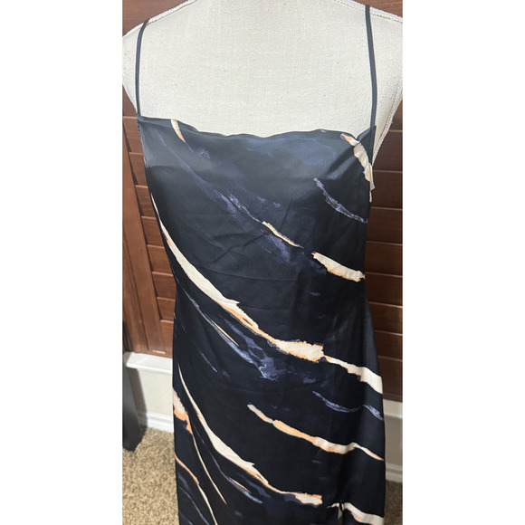 BP X Wildfang Slip dress Satin Size S midi fairygoth sleeveless HOCO - Picture 2 of 6